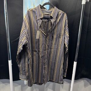Daniel Cremieux Striped Shirt - Black, White, Brown